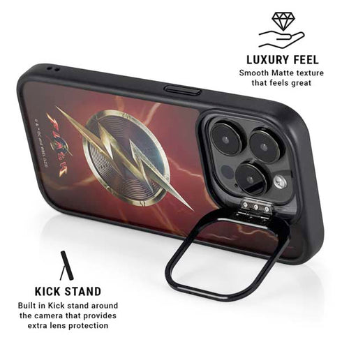 DC Comics The Flash Movie: Logo Poster iPhone 16 Pro Kickstand Case